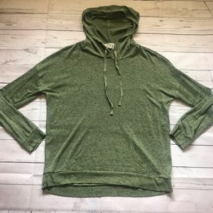 Pink Rose Green Hoodie Size M